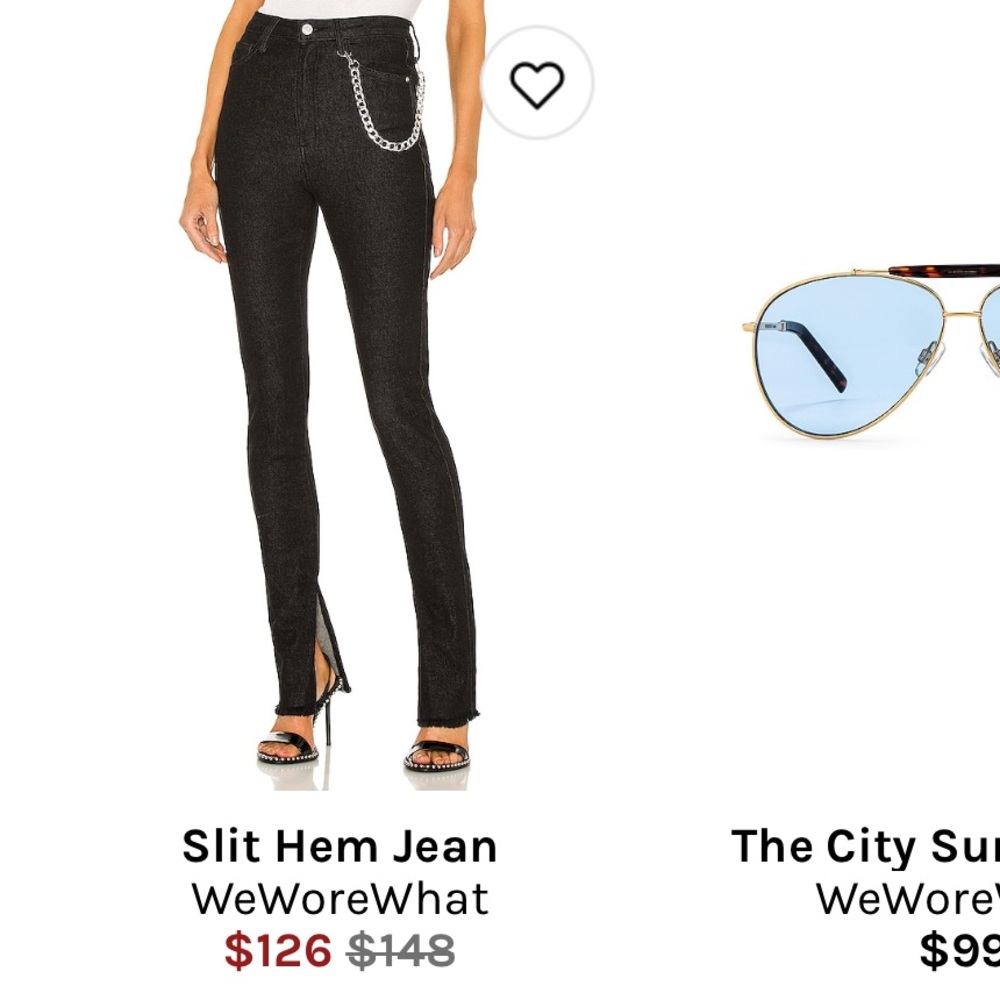 NWT!! WEWOREWHAT SLIT HEM JEAN STRETCHY